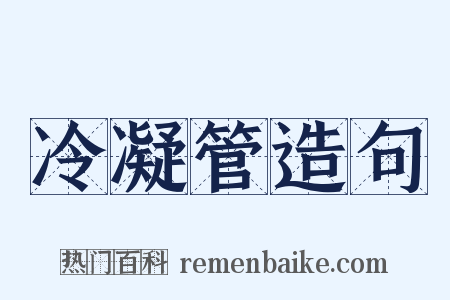 冷凝管造句是什么意思的图片